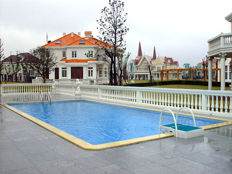 别墅家用游泳池,别墅游泳池水处理设备,别墅家用游泳池设备